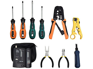 Kit de instalacion de redes en bolso de 10 piezas Nisuta (NSK7609)