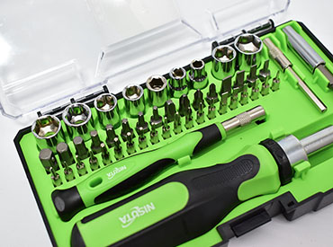 Juego de destornillador con puntas y tubos de 49 piezas Nisuta (NSKD49)