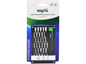 Kit de destornillador de precision de 33 piezas Nisuta (NSKDP33)