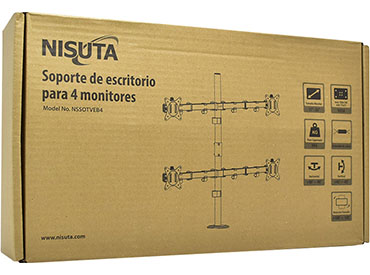 Soporte de escritorio para 4 pantallas de 17" a 32" Nisuta (NSSOTVEB4)