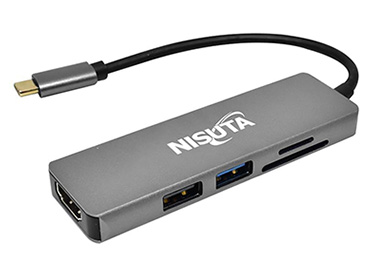 Nisuta Docking USB C 3.1 a HDMI, HUB USB, lector de tarjetas (NSUCD1)