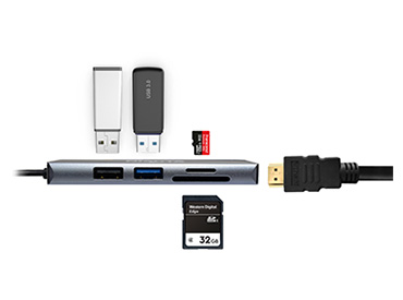 Nisuta Docking USB C 3.1 a HDMI, HUB USB, lector de tarjetas (NSUCD1)