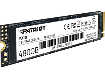 Disco Patriot P310 SSD 480GB M.2 2280 - PCIe Gen3 x 4