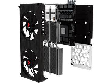Placa de video PNY GeForce® RTX™ 3060 12GB XLR8 Gaming REVEL EPIC-X RGB Dual Fan