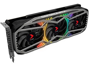 Placa de video PNY GeForce® RTX™ 3070 8GB XLR8 Gaming REVEL EPIC-X RGB™ Triple Fan (LHR)
