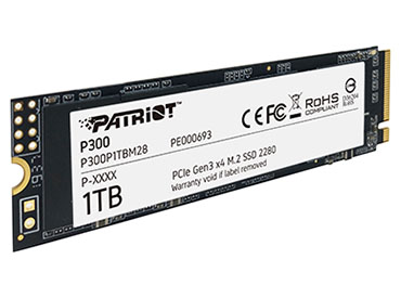 Disco SSD Patriot P300 1TB M.2 - PCIe Gen3 x4 NVMe