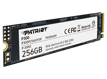 Disco SSD Patriot P300 256GB M.2 - PCIe Gen3 x4 NVMe