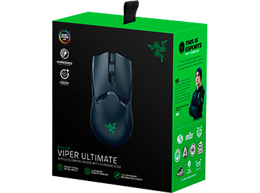 Mouse Razer Viper Ultimate con base de carga