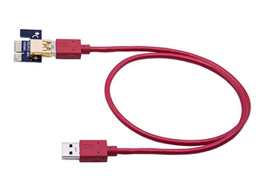 Powered Riser PCI-E 16x a 1x  - Con Cable de Extensión USB 3.0 de 60cm