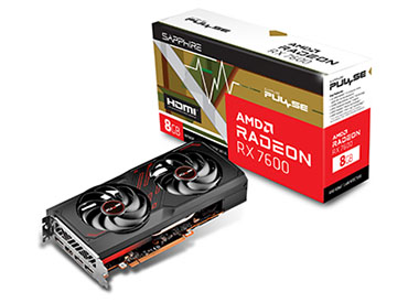 Placa de video SAPPHIRE PULSE AMD Radeon™ RX 7600 8GB