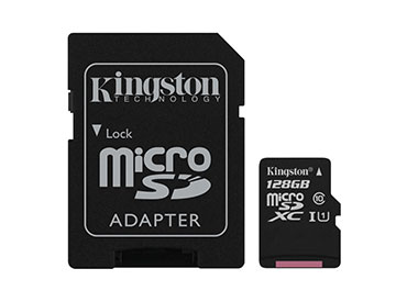 Tarjeta de Memoria Kingston MicroSDXC 128 GB con Adaptador