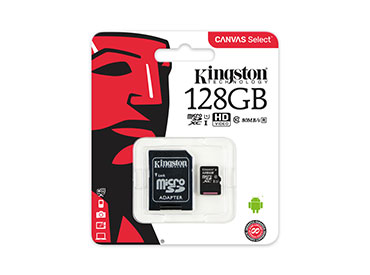 Tarjeta de Memoria Kingston MicroSDXC 128 GB con Adaptador