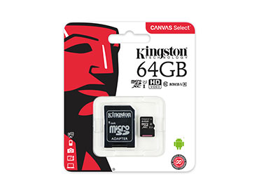 Tarjeta de Memoria Kingston MicroSDXC 64 GB con Adaptador