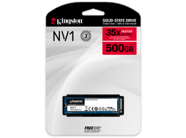 Disco Kingston NV1 SSD 500GB M.2 2280 - PCI Express 3.0 x4 (NVMe™)