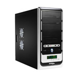 Gabinete Sentey PS2-3270 con fuente 450W, 2 Coolers laterales y panel LCD