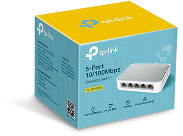 Switch TP-Link de 5 Puertos 10/100Mbps (TL-SF1005D) 
