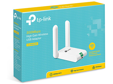 Adaptador de red USB wireless N TP-Link TL-WN822N de 300 Mbps
