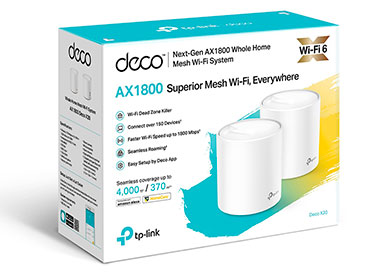 Sistema Wi-Fi 6 Mesh para todo tu hogar AX1800 TP-Link Deco X20 (2-pack)