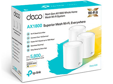 Sistema Wi-Fi 6 Mesh para todo tu hogar AX1800 TP-Link Deco X20 (3-pack)