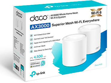 Sistema Wi-Fi 6 Mesh para Todo el Hogar AX3000 TP-Link Deco X50 (2-pack)