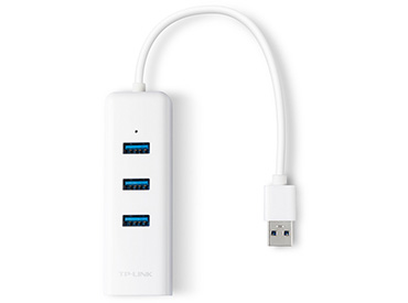 Adaptador USB 2 en 1 con Hub de 3 Puertos USB 3.0 y Ethernet Gigabit TP-Link UE330