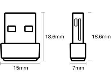 Adaptador de red Nano USB wireless Banda Dual AC600 TP-Link ARCHER T2U Nano