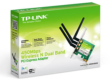 Placa de red PCI express de Banda Dual wireless N de 450Mbps TL-WDN4800