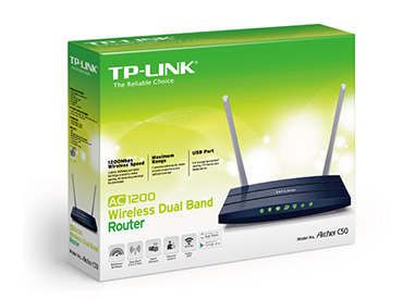 Router Wireless de Banda Dual AC1200 TP-Link (Archer C50) - 2 Antenas