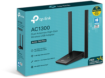 Adaptador USB wireless AC1300 de alta ganancia TP-Link Archer T4U Plus