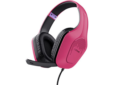 Auriculares Gaming Livianos Trust GXT 415P Zirox - Pink
