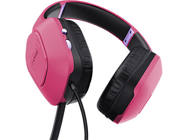 Auriculares Gaming Livianos Trust GXT 415P Zirox - Pink