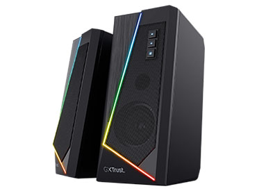 Parlantes 2.0 con iluminación RGB Trust GXT 609 Zoxa - Negro