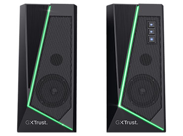 Parlantes 2.0 con iluminación RGB Trust GXT 609 Zoxa - Negro