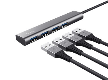 Hub USB-C de 4 puertos USB-A 3.2 Gen1 Trust Halyx