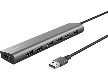 Hub USB 3.2 Gen1 de 7 puertos Trust Halyx