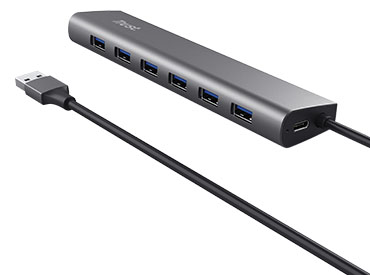 Hub USB 3.2 Gen1 de 7 puertos Trust Halyx