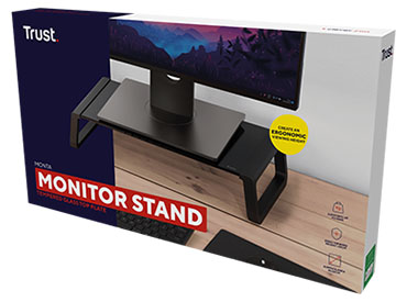 Soporte para monitor de cristal templado Trust Monta - Negro