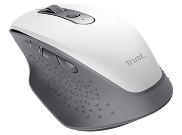 Mouse inalámbrico recargable Trust Ozaa - Blanco