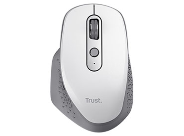 Mouse inalámbrico recargable Trust Ozaa - Blanco
