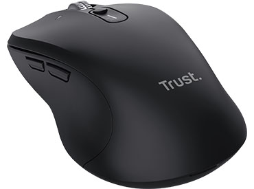 Mouse inalámbrico multidispositivo Hyperscroll Trust Ferro - Negro