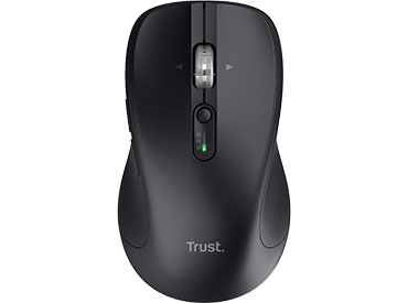 Mouse inalámbrico multidispositivo Hyperscroll Trust Ferro - Negro