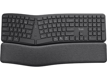 Teclado inalámbrico ergonómico multidispositivo Trust Keyra (US)
