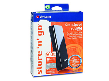 Disco Rígido portátil Verbatim 500GB Store 'n' Go SuperSpeed USB 3.0