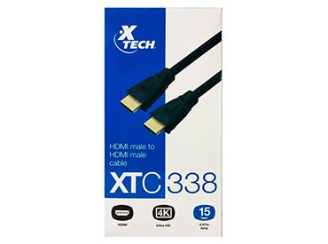 Cable XTech HDMI macho a HDMI macho 4,57 Metros (XTC-338)