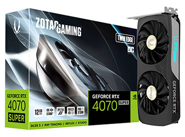 Placa de video ZOTAC GAMING GeForce RTX 4070 SUPER Twin Edge OC 12GB GDDR6X