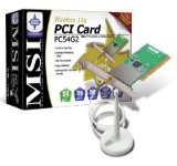 Placa de Red Wireless PCI MSI PC54G2 802.11g / 802.11b