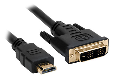 Cable de Video Digital DVI a HDMI Gold Plated 1,8 Metros