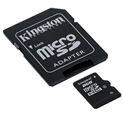 Tarjeta de Memoria Kingston Micro SD High Capacity 4 Gb con Adaptador