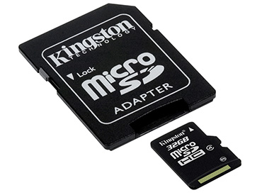 Tarjeta de Memoria Kingston MicroSDHC 32 GB con Adaptador