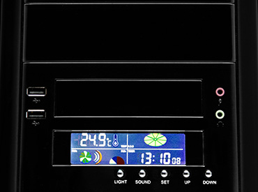 Gabinete Sentey DS1-4246 con fuente 600W, 4 Coolers y panel LCD